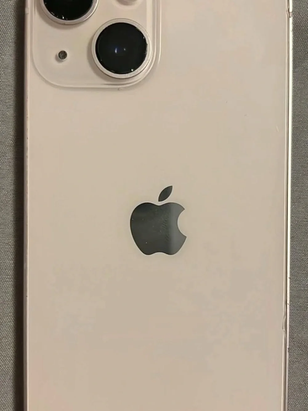 Apple iPhone White Frame with Blue-Pink Gradient Screen